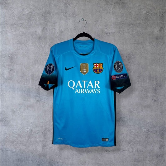 Maillot Barcelone 2015-2016 face sponsor Qatar Airways