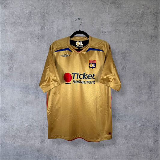 Maillot OL 2007-2008 face sponsor Ticket Restaurant