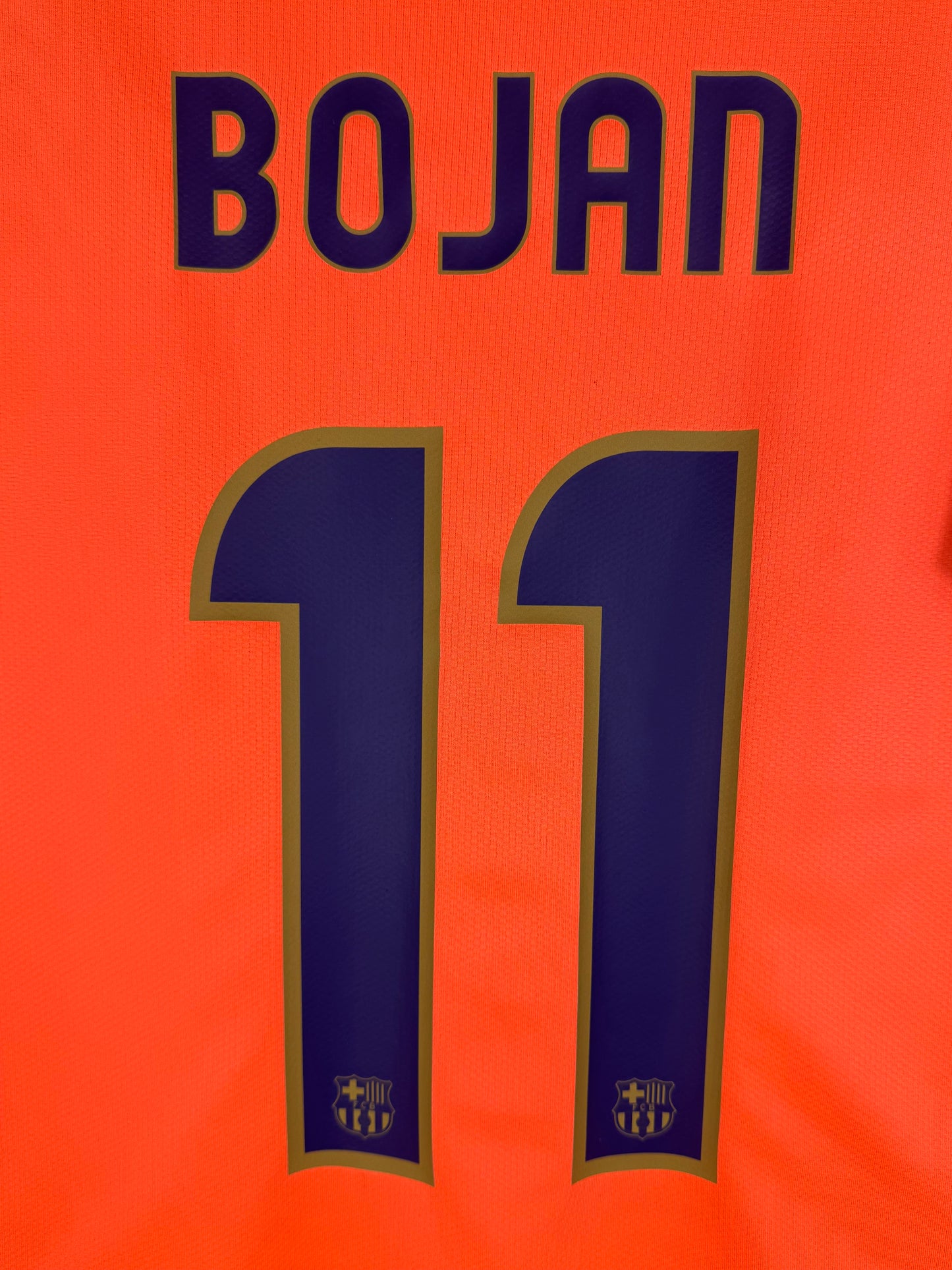 Flocage officiel arrière Bojan 11 - Maillot FC Barcelone 2009-2010 Extérieur