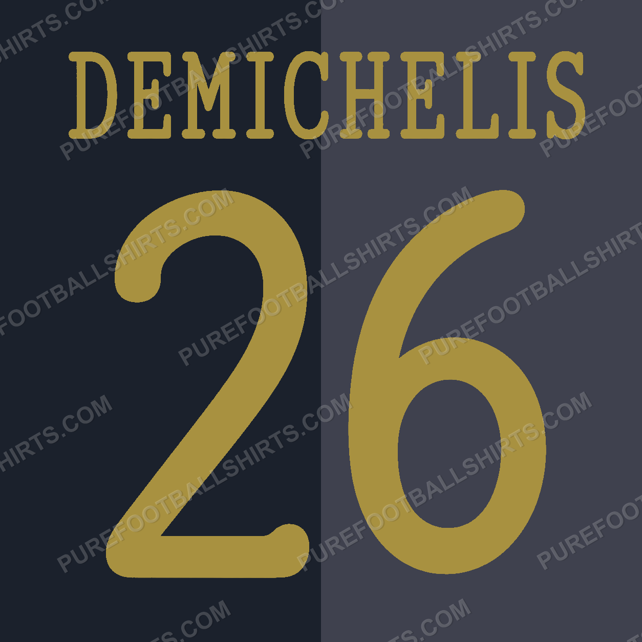 Flocage Demichelis 26 Manchester City 2013-2014 extérieur — nameset repro typo Ligue des Champions