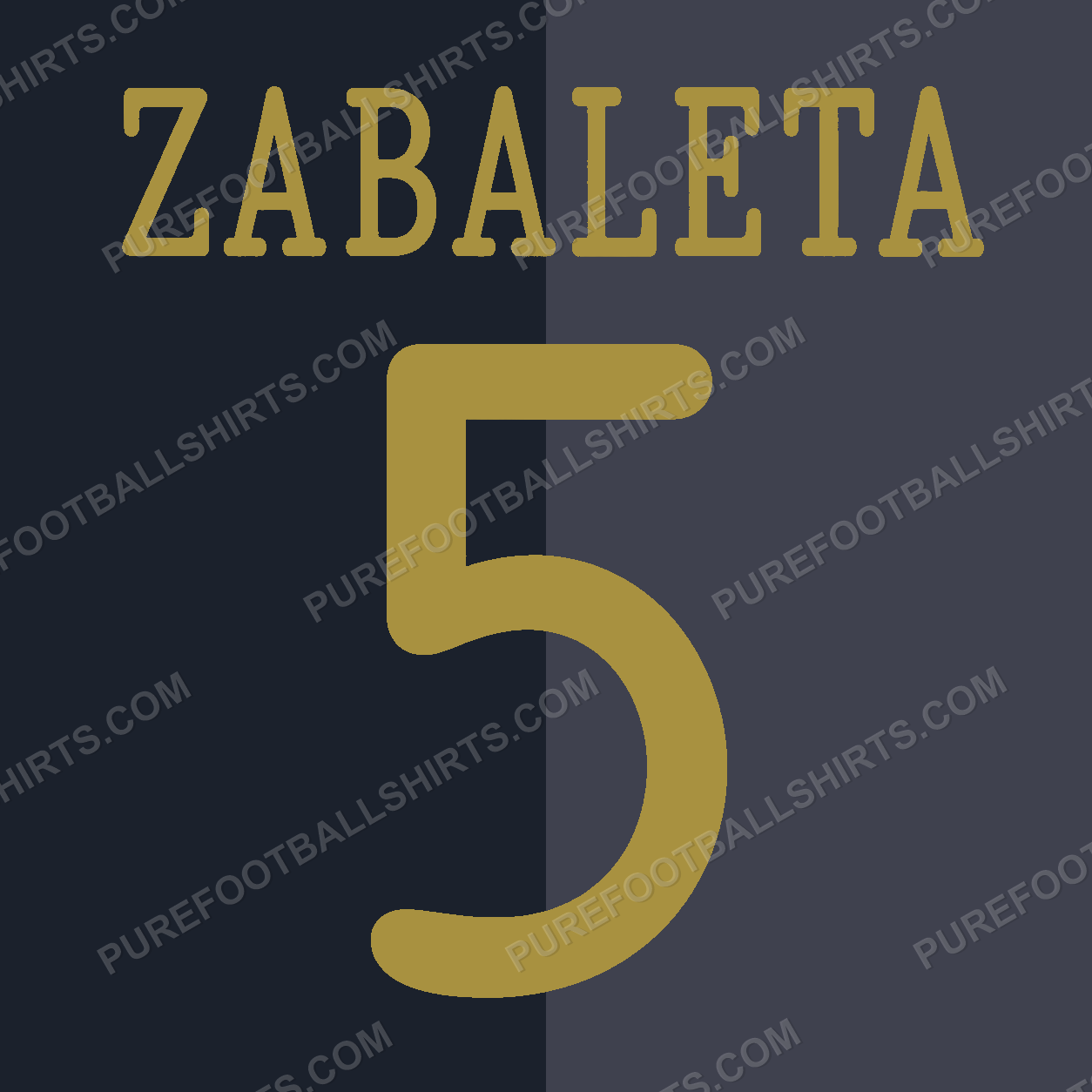 Flocage Zabaleta 5 Manchester City 2013-2014 extérieur — nameset repro typo Ligue des Champions