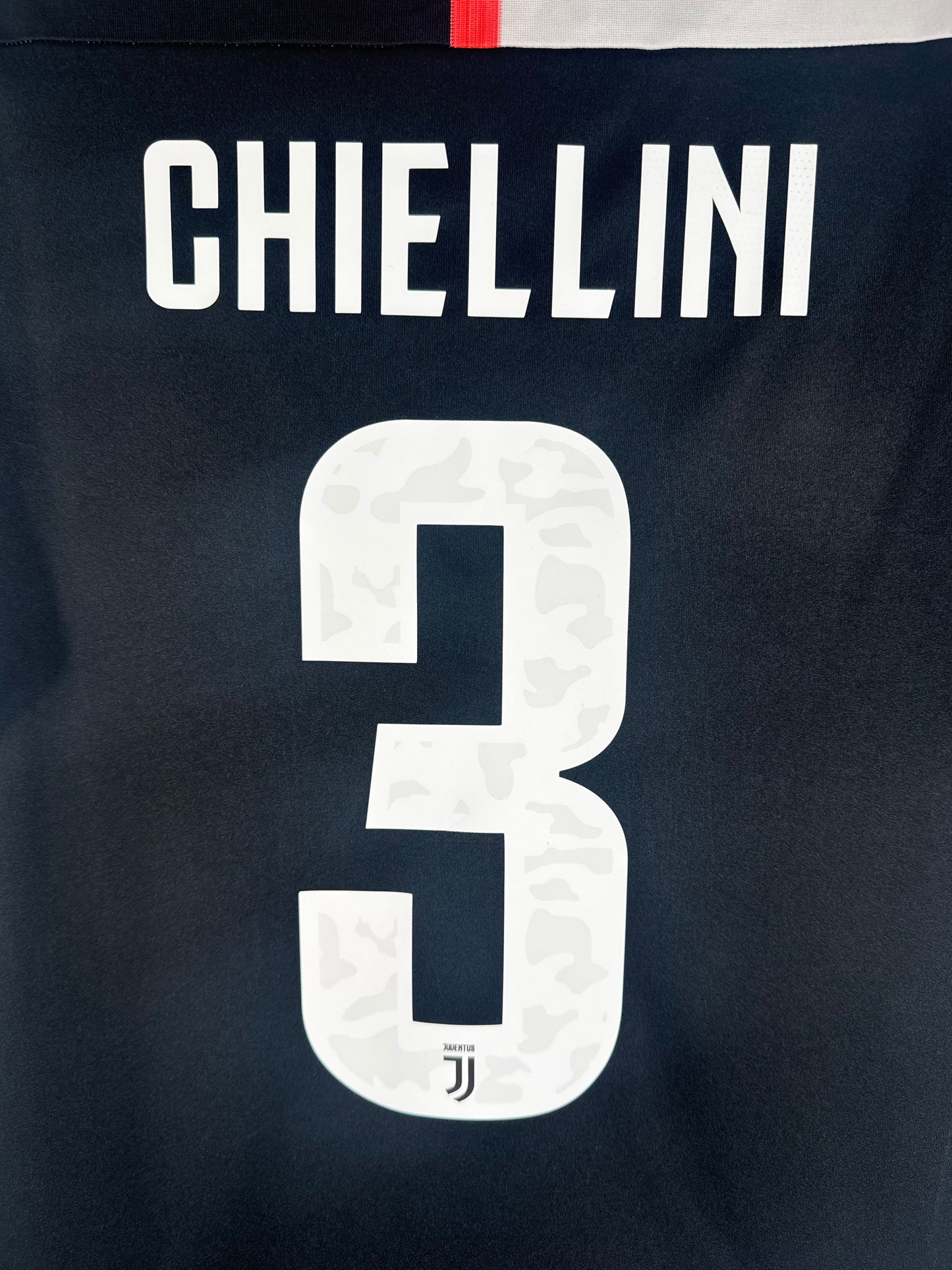Flocage officiel arrière Chiellini 3 - Maillot Juventus 2019-2020 Domicile UCL