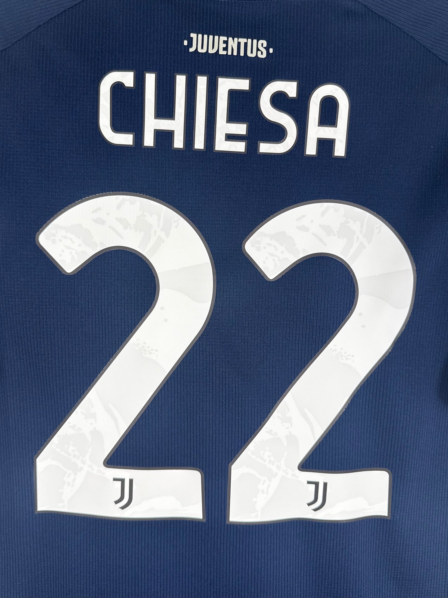 Flocage officiel arrière Chiesa 22 - Maillot Juventus 2020-2021 Extérieur
