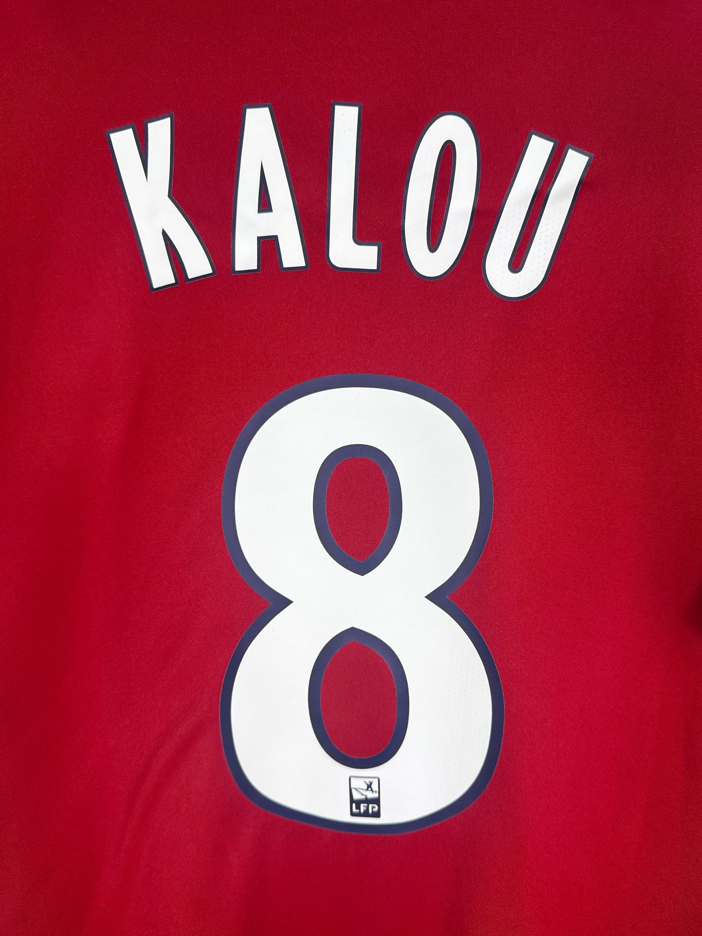 Flocage officiel arrière Kalou 8 - Maillot Lille LOSC 2012-2013 Domicile