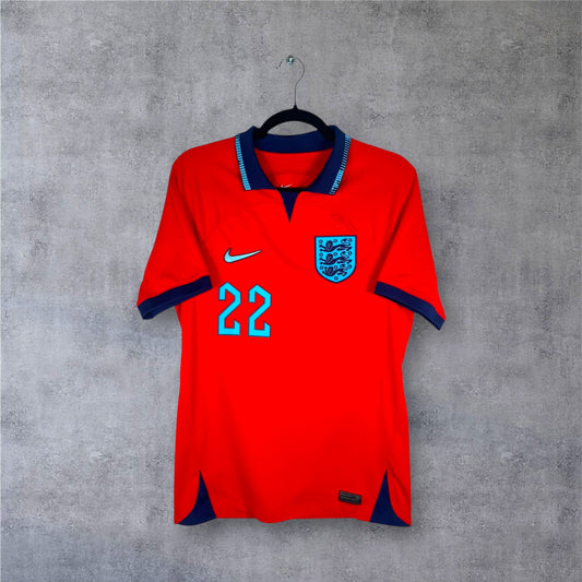 Maillot Angleterre 2022-2023 extérieur Bellingham Nike vue avant logo