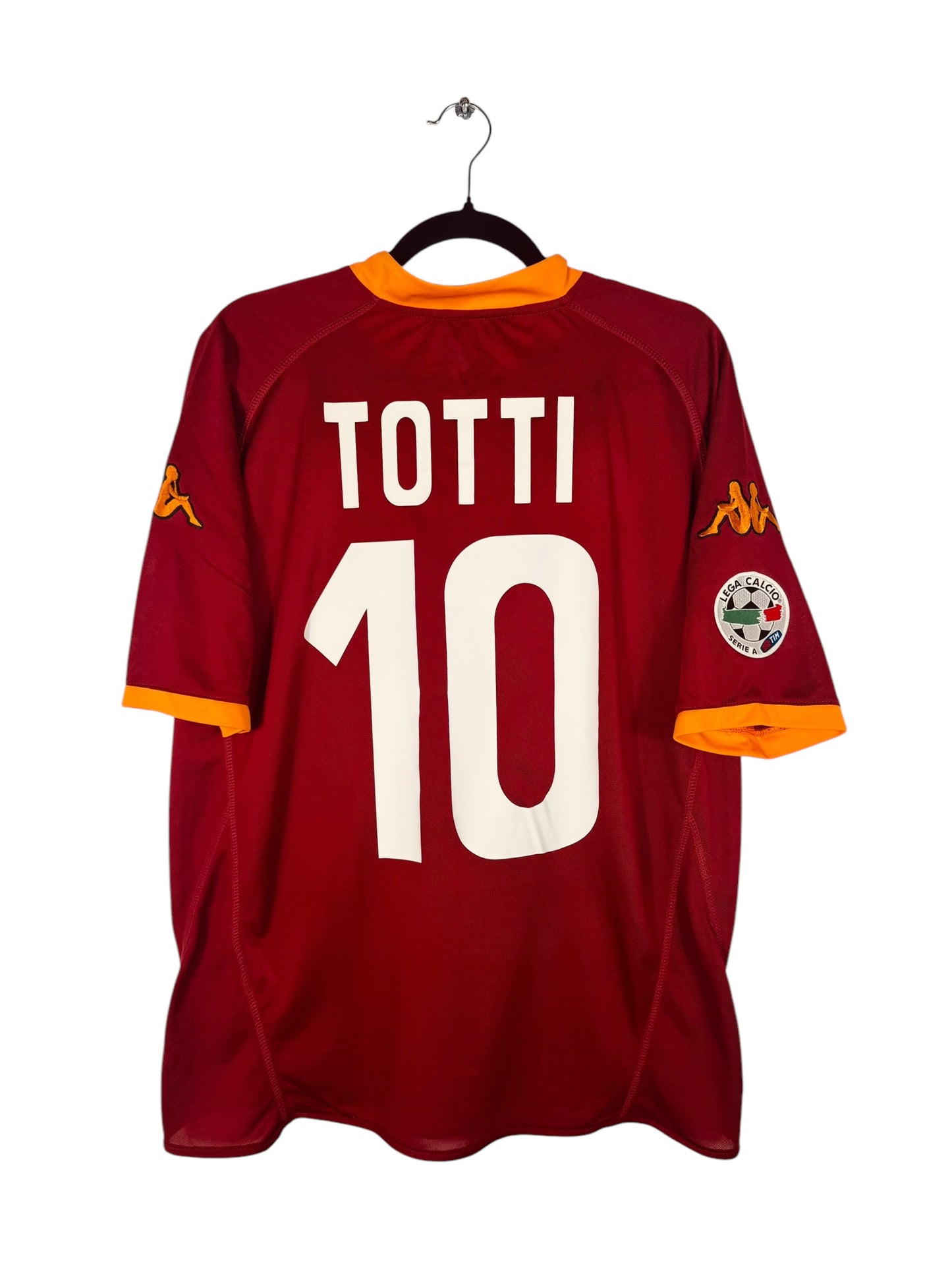 Maillot AS Roma 2007-2008 Domicile - Totti N°10 - Vue arrière