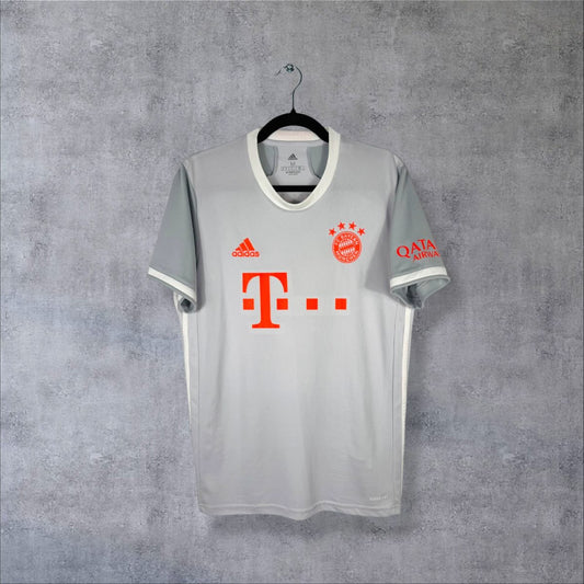 Maillot Bayern Munich extérieur 2020-2021 adidas de face, sponsor Telekom rouge