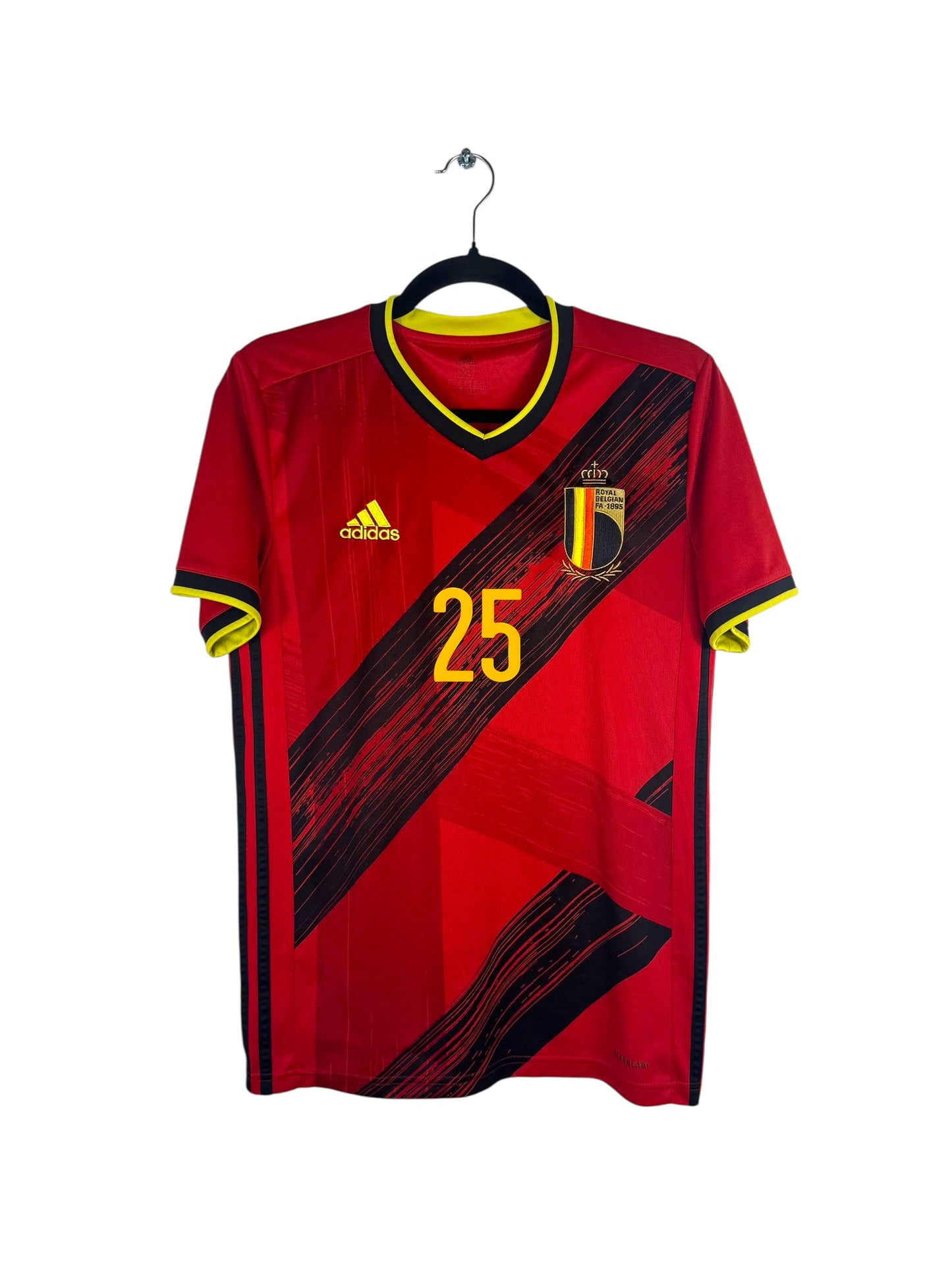 Maillot Belgique 2020-2021 domicile Adidas Doku 25 rouge XS vue avant