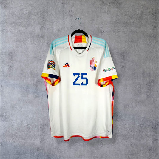 Maillot Belgique 2022-2023 extérieur adidas face motif flammes Tomorrowland