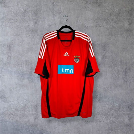 Maillot SL Benfica 2008-2009 Domicile authentifié Adidas rouge flocage Ángel Di María N°20 sponsor TMN saison post-or olympique 2008 taille XXL