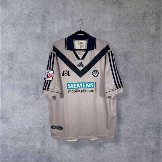 Maillot Girondins de Bordeaux 2000-2001 third gris Adidas vue face sponsor Siemens