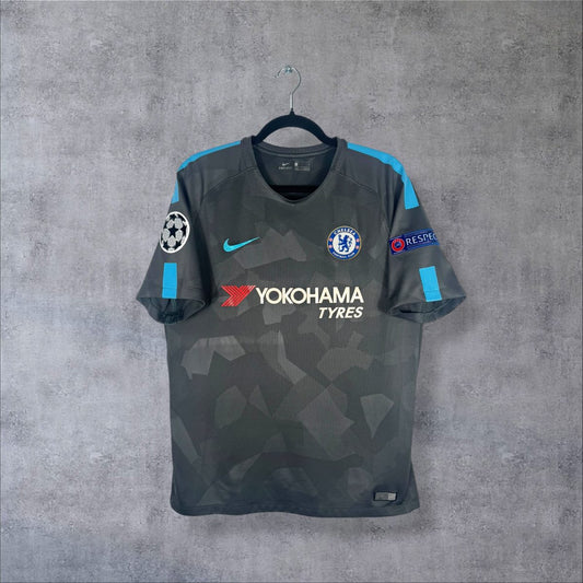 Face du maillot Chelsea 2017-2018 third Nike avec sponsor Yokohama Tyres et patch Ligue des Champions