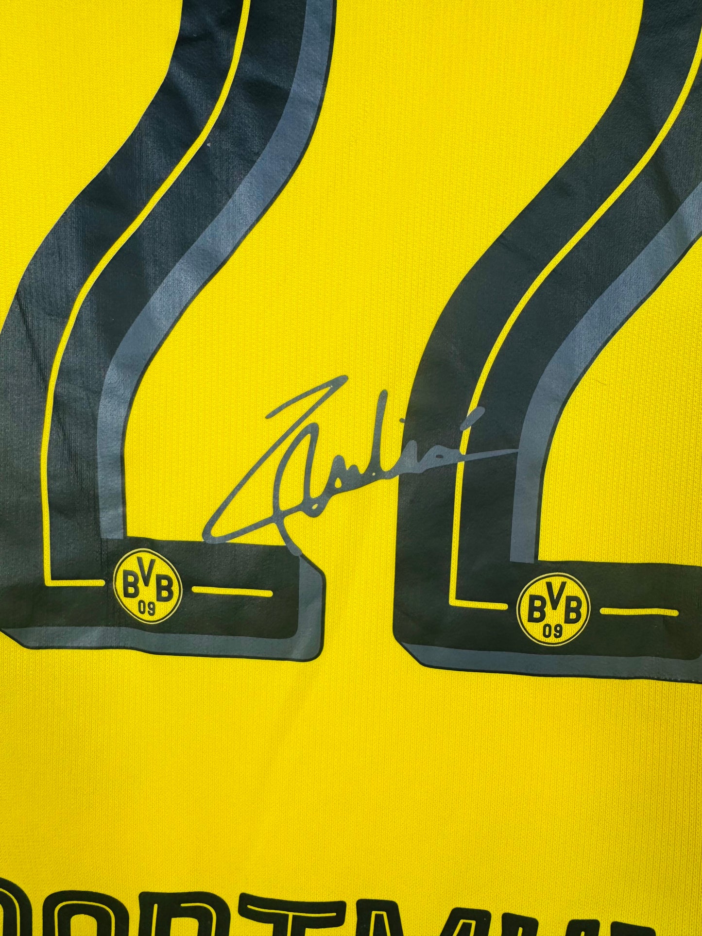 Signature Pulisic sur Maillot Dortmund 2017-2018 Domicile Puma