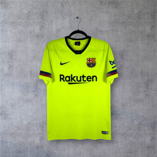 Maillot FC Barcelone 2018-2019 extérieur Nike vue avant sponsor et écusson