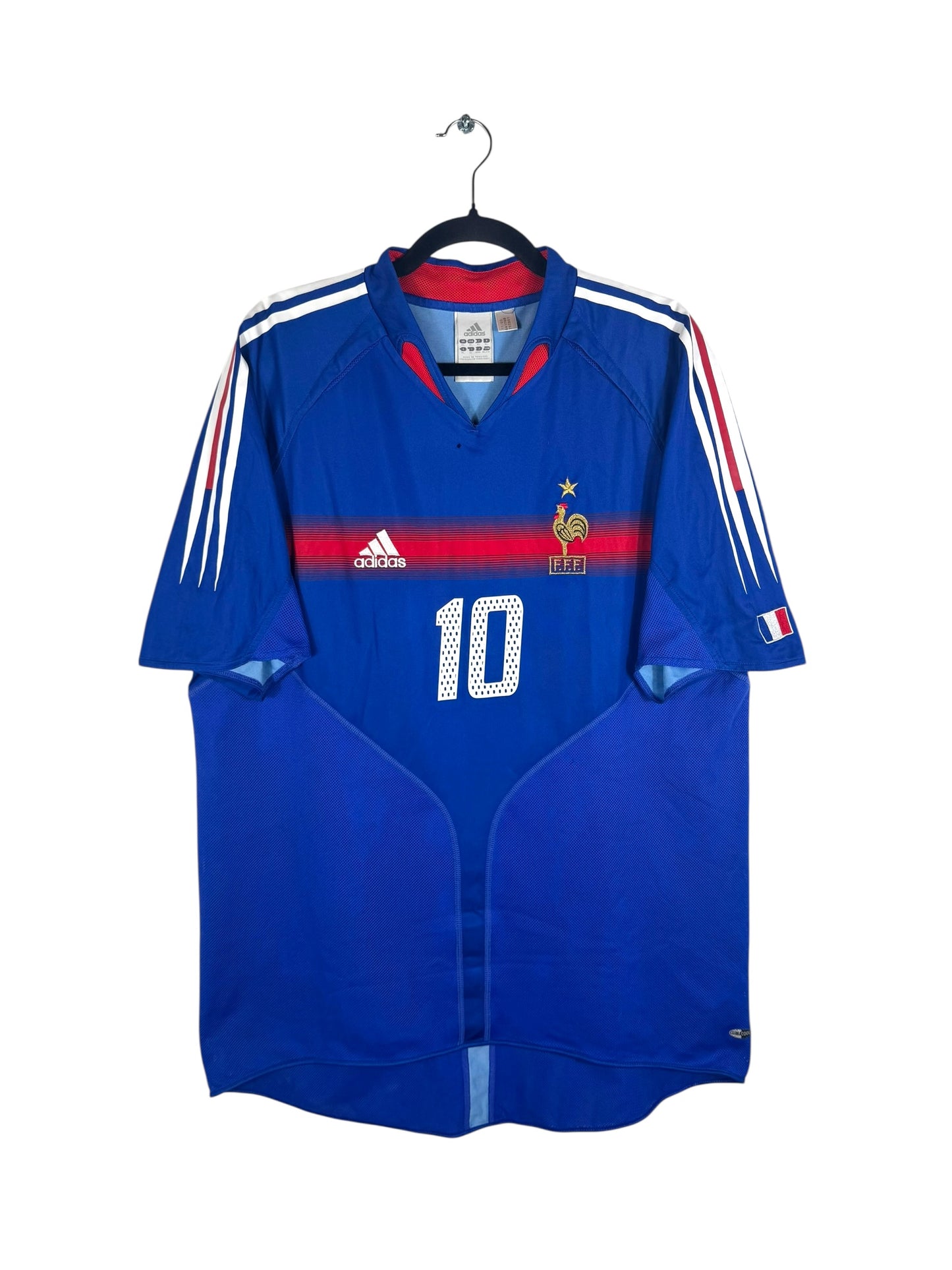 Maillot France 2004-2006 domicile Adidas Zidane 10 bleu XL vue avant
