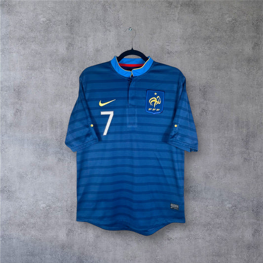 Maillot équipe de France 2012-2013 domicile Nike vue avant écusson FFF