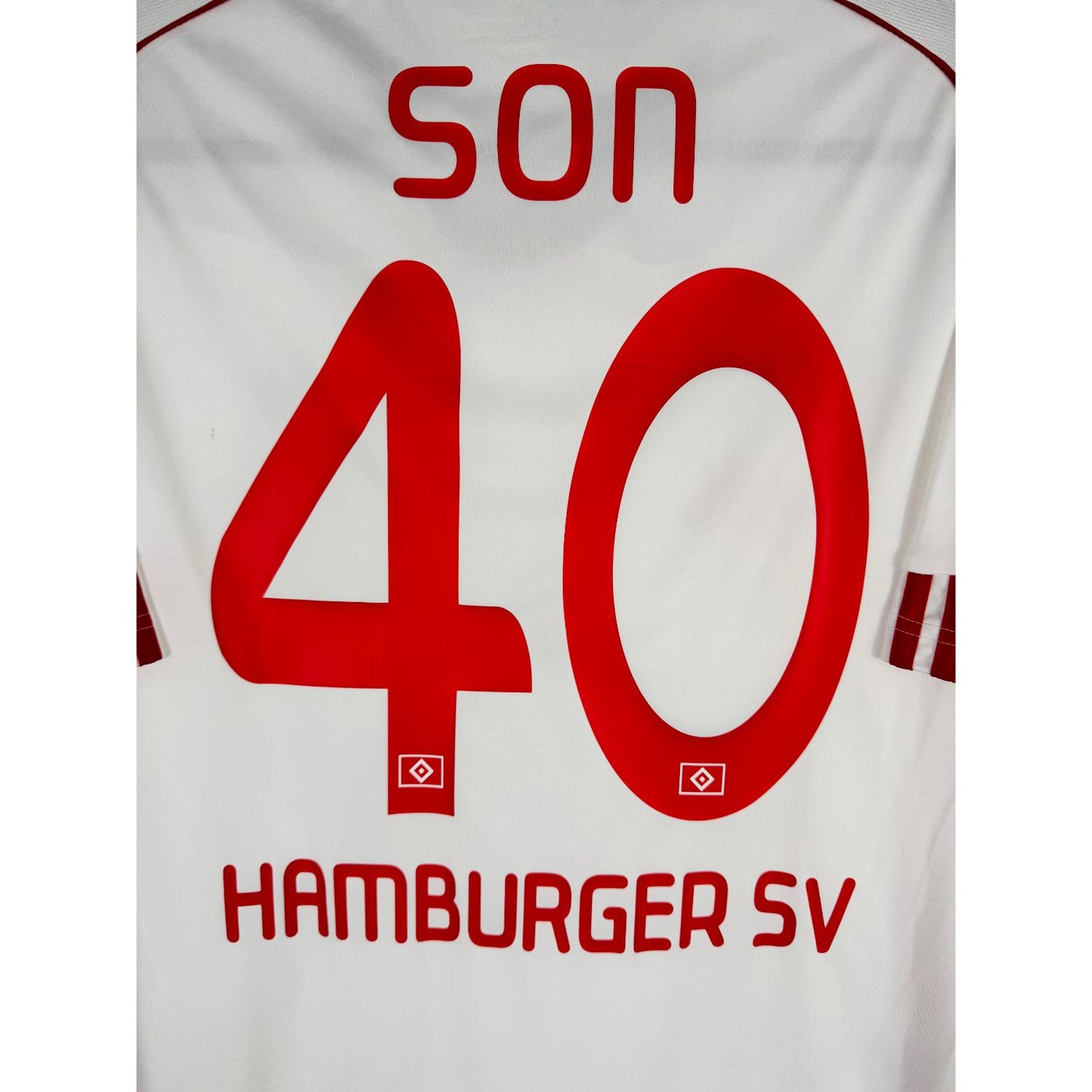 Détail de la typographie du flocage sur le numéro 40 de Heung-Min Son