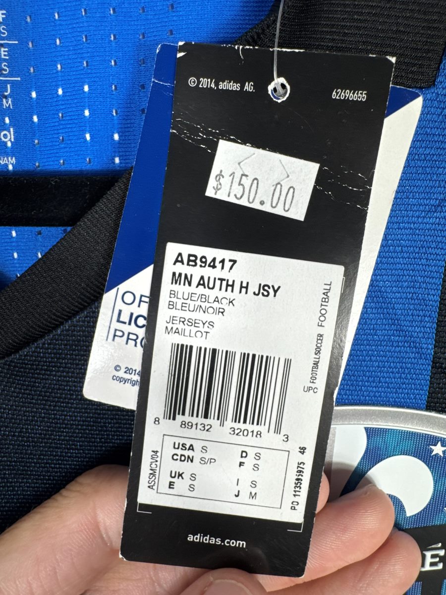 Étiquette carton neuve maillot Drogba Impact Montréal prix d'origine