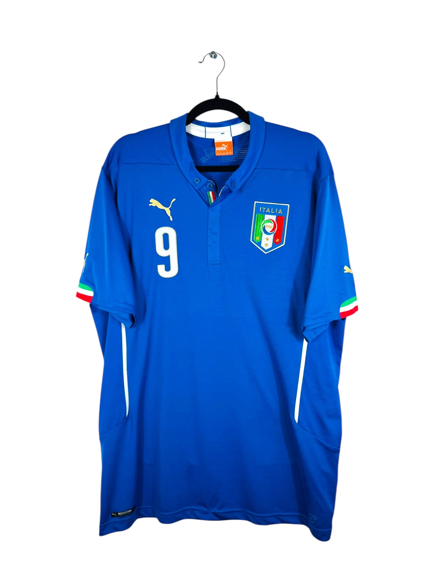 Maillot Italie 2014-2015 Domicile - Balotelli N°9 - Vue avant