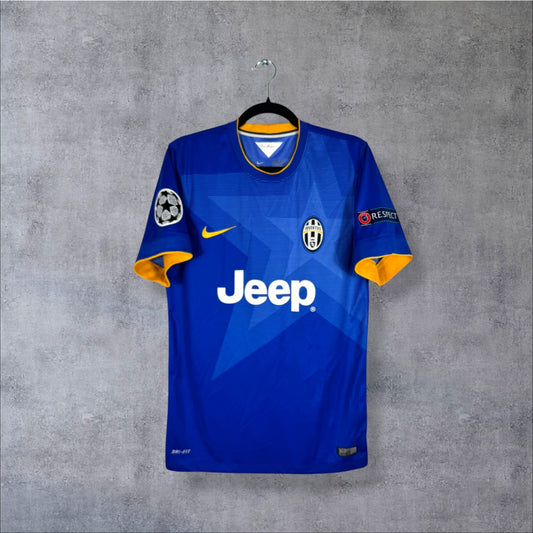 Maillot authentique Juventus 2014-2015 Extérieur Nike bleu étoilé vue de face