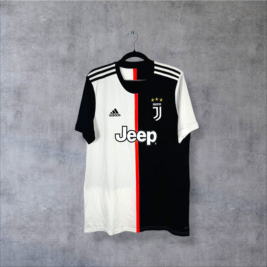 Maillot authentique Juventus 2019-2020 Domicile bande rose Adidas vue de face