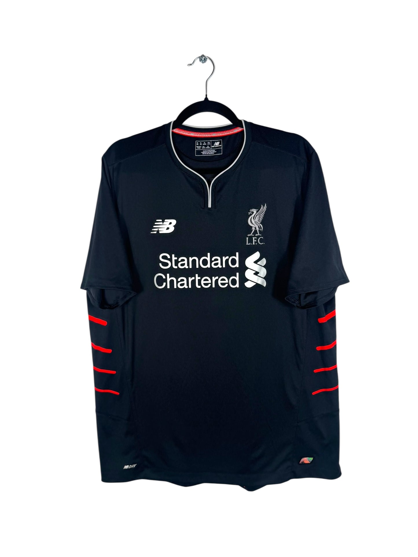 Maillot Liverpool 2016-2017 extérieur New Balance Coutinho 10 noir taille XL vue avant