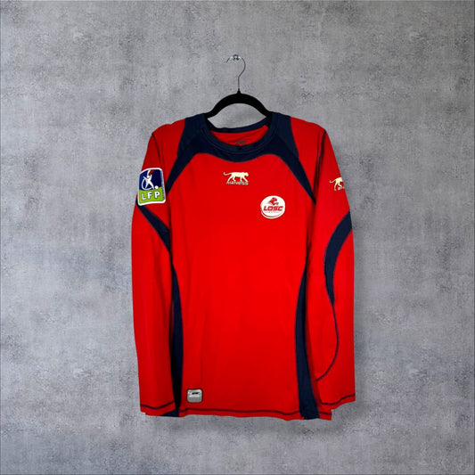 Face avant du maillot LOSC Lille 2006-2007 domicile rouge Airness manches longues sans sponsor