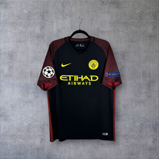 Maillot authentique Manchester City 2016-2017 Extérieur Nike vue de face