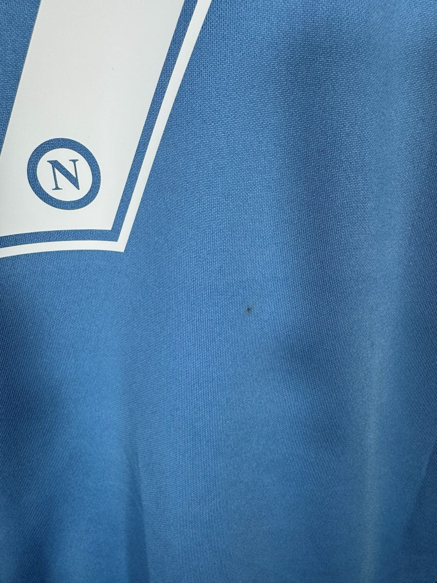 Micro-trace à l'arrière du maillot Napoli 2007-2008 domicile azzurro