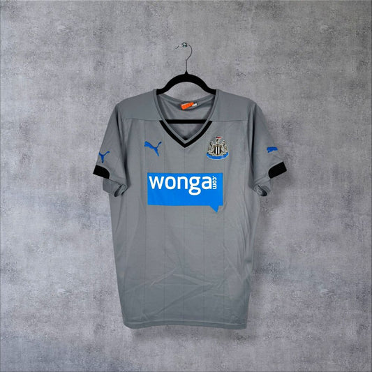 Maillot Newcastle United 2014-2015 Extérieur authentifié Puma gris flocage Rémy Cabella N°20 sponsor Wonga taille S