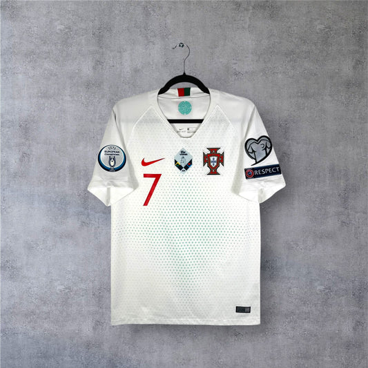 Maillot authentique Portugal 2018-2019 Extérieur Nike vue de face