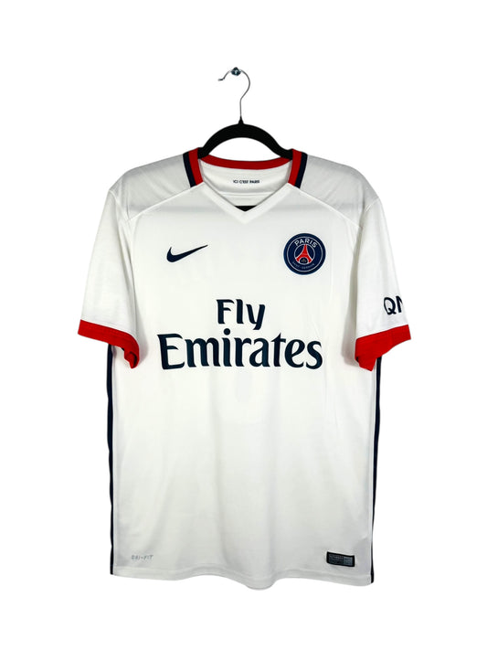 Maillot PSG 2015-2016 extérieur Verratti Nike vue avant logo et sponsor