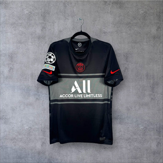 Maillot authentique PSG 2021-2022 Third noir Nike vue de face