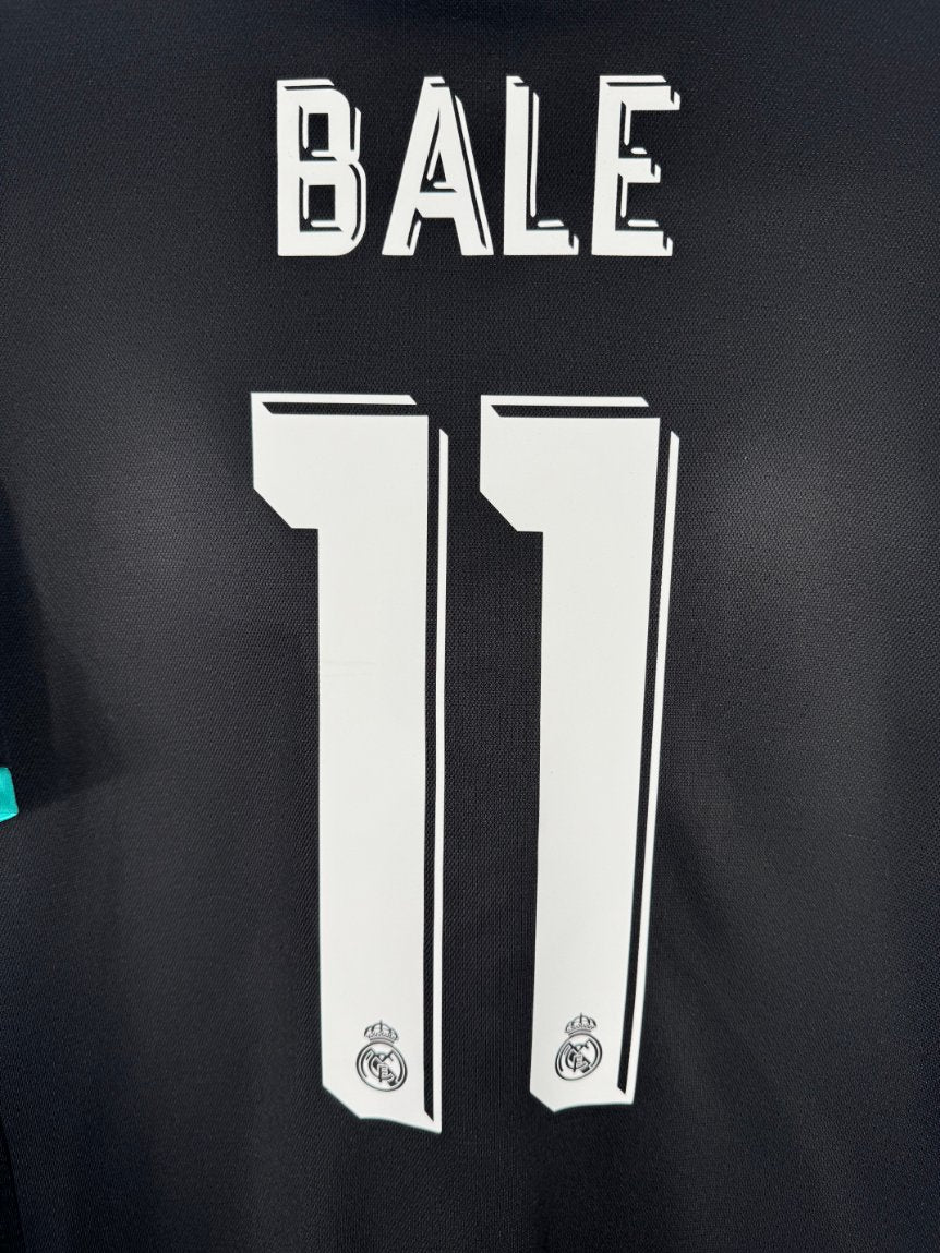 Détail de la typographie du flocage sur le numéro 11 de Gareth Bale