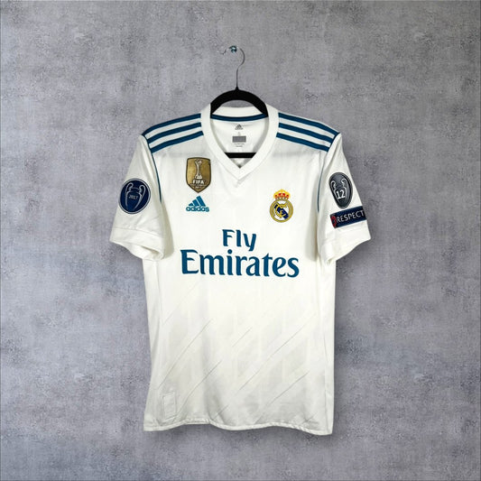 Maillot authentique Real Madrid 2017-2018 Domicile Adidas vue de face taille S