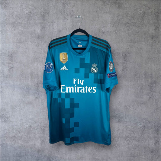 Maillot authentique Real Madrid 2017-2018 Third Adidas vue de face