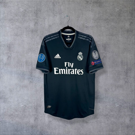 Maillot Real Madrid 2018-2019 extérieur gris anthracite vu de face
