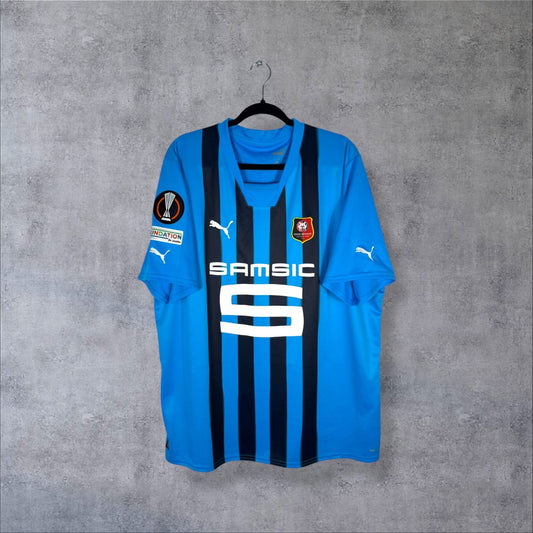 Maillot Stade Rennais 2022-2023 third vue face sponsor Samsic