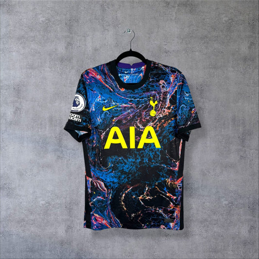 Maillot Tottenham extérieur 2021-2022 Nike de face, sponsor AIA