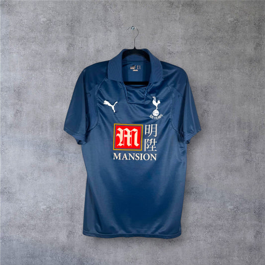 Vue de face du maillot Tottenham 2007/08 extérieur édition 125 ans sponsor Mansion
