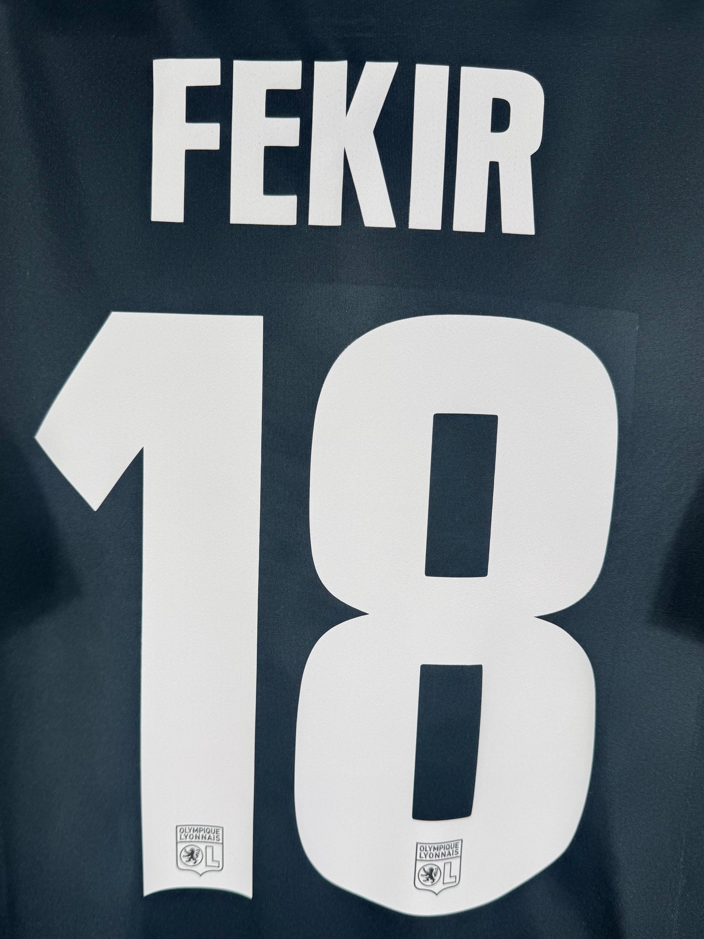 Flocage officiel arrière Fekir 18 - Maillot OL 2014-2015 Third