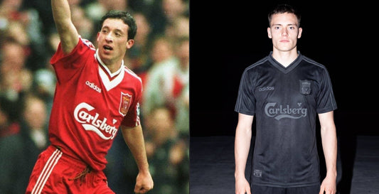 Exclusif : adidas ressort le maillot domicile de Liverpool 1995-1996, en rouge et en blackout (photo Footy Headlines)