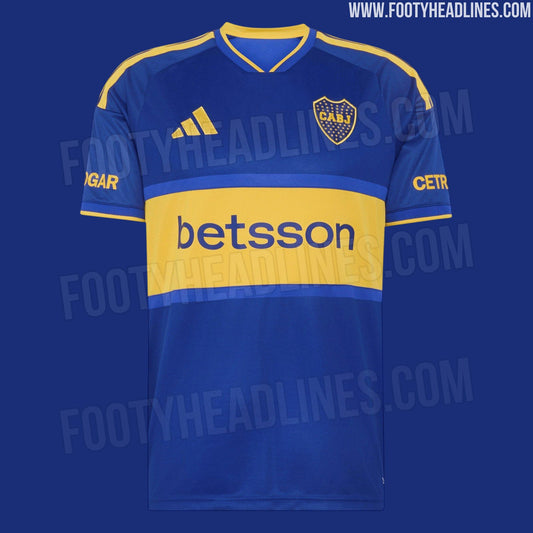 Fuite : le maillot domicile de Boca Juniors 2026-2027 (photo Footy Headlines)