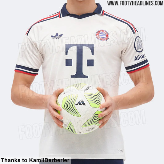 Fuite : le maillot extérieur du Bayern Munich 2026-2027 (photo Footy Headlines)