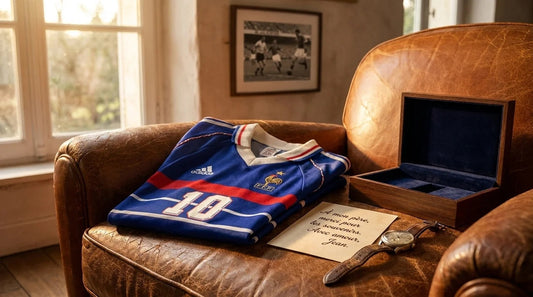 Cadeau Fête des Pères maillot de foot vintage - transmission père fils passion football