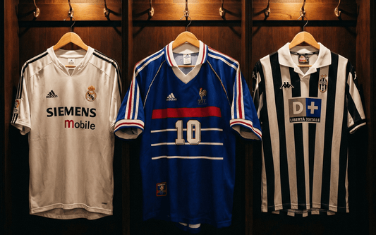 Collection maillots vintage Zinedine Zidane Real Madrid France Juventus