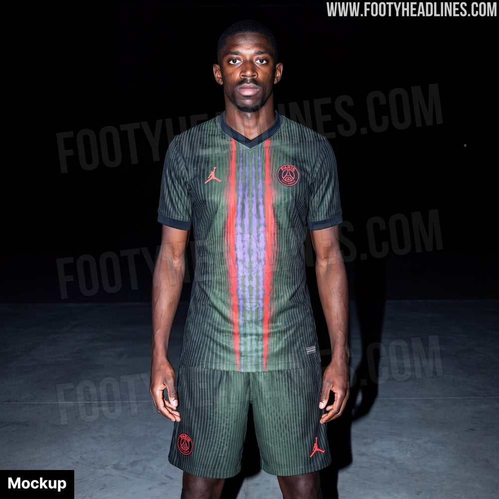 Fuite : la tenue complète du troisième maillot Jordan du PSG 2026-2027, short assorti