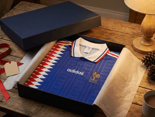 Idée cadeau maillot foot vintage coffret