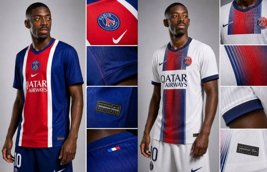 Bannière maillots PSG 2026-2027 domicile et extérieur leak Footy Headlines Opaleak Hechter Old Royal champion d'Europe