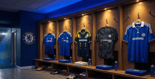 Collection maillots Chelsea vintage Hazard Costa Ballack